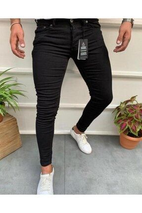 Erkek Siyah Italyan Kesim Kot Sknny Fit Kot Pantolon brands001