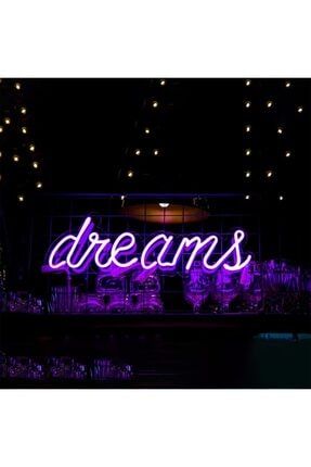 Dreams Duvar Yazısı Dekoratif Duvar Aydinlatmasi Gece Lambası Cafe Bar Yazı BL1118