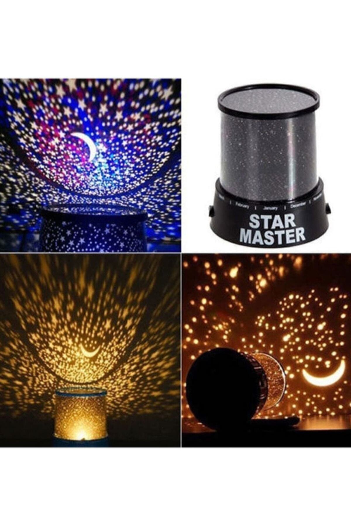 Renkli Yıldızlı Gökyüzü Projeksiyon Gece Lambası Star Master