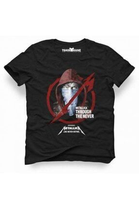 Metallica Through The Never Rock Metal Müzik Baskılı Erkek Dar Kesim Slim Fit T-shirt ESSTK20210011ERKTS