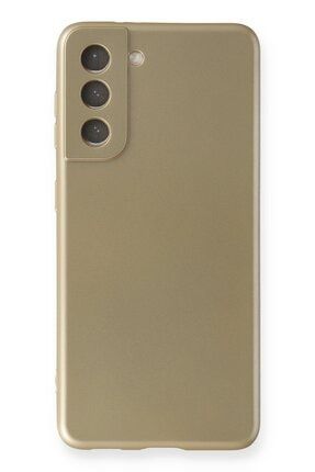 Samsung Galaxy S21 Fe Kılıf Yumuşak Dokulu Silikon Premium - Gold 3premium-samsung-s21-fe