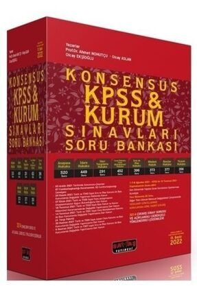 Konsensus Kpss Ve Kurum Sınavları Hukuk Soru Bankası 2022 - Prof. Dr. A. Nohutçu 15.yeni Baskı kitapkazanı_TY_a207