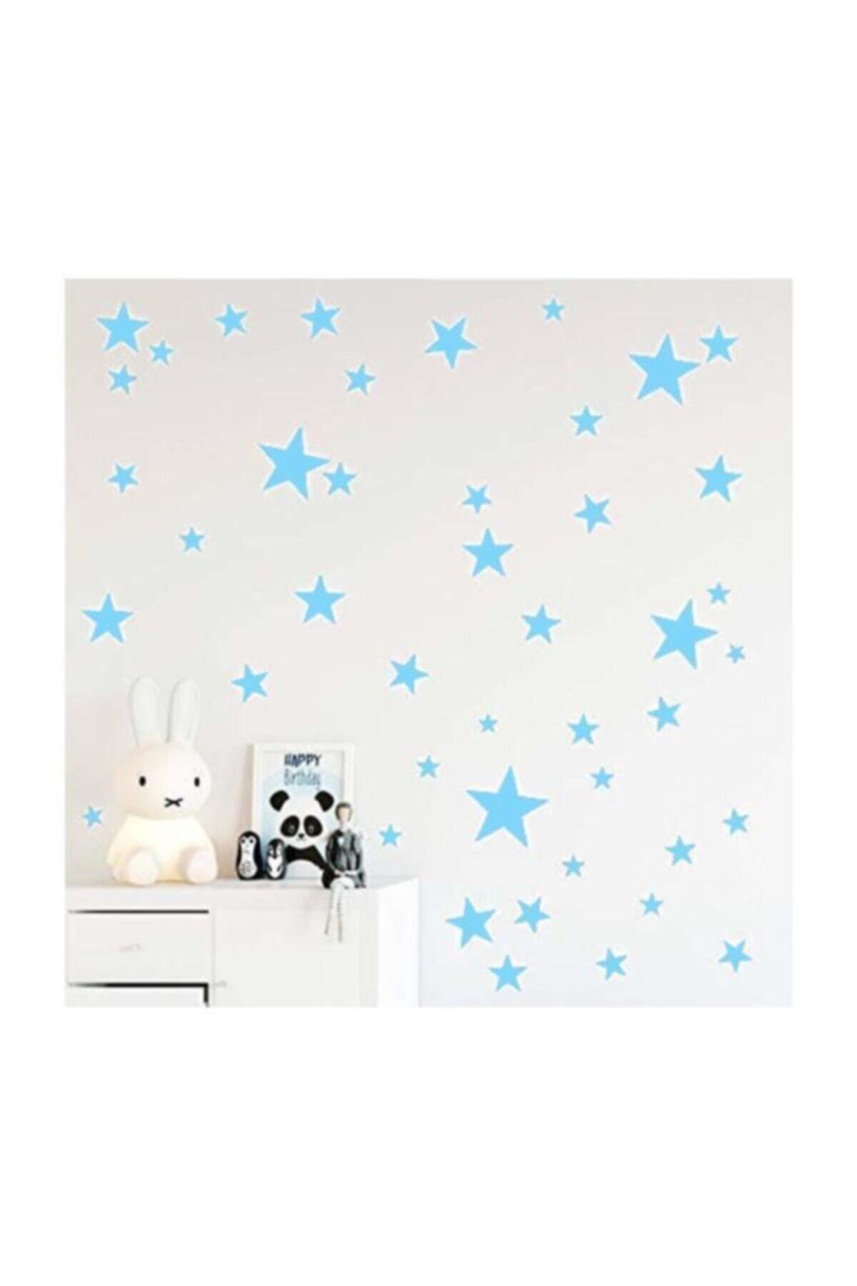 Yıldız Duvar Sticker 3-4-5cm 100 Adet Mavi