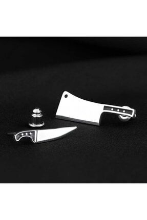 Özel Tasarım 925 Ayar Gümüş Bıçak Satır Küpe KD747-KD748