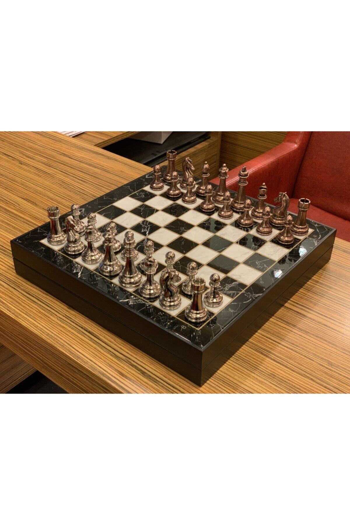 POLO BLUE Lüks Büyük Boy Satranç Seti