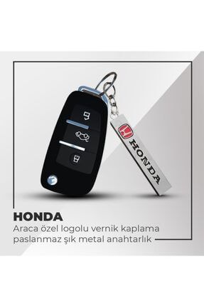 Honda Uyumlu 3d Metal Paslanmaz Metal Araç Otomotiv Anahtarlığı HLG3DMN