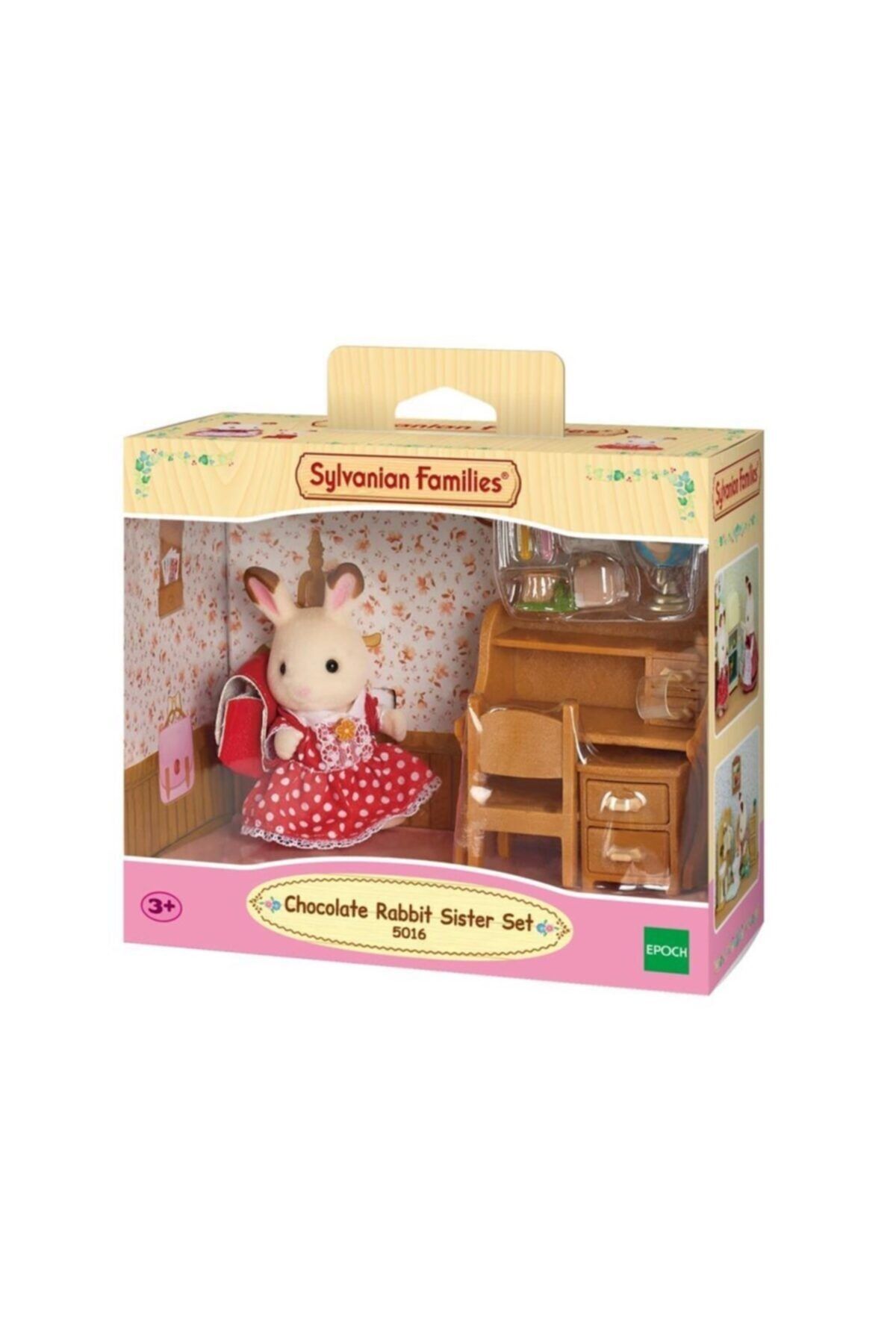 Sylvanian Families Families Chocolate Eared Bunny Girl and Study Desk 5016
