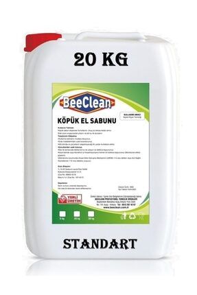 Standart 20 Kg Köpük El Sabunu ( Skes 20 - 30 - 10 ) El Temizleme Ürünü BeeClean-20KG-KÖPÜK-EL-SABUN-STANDART