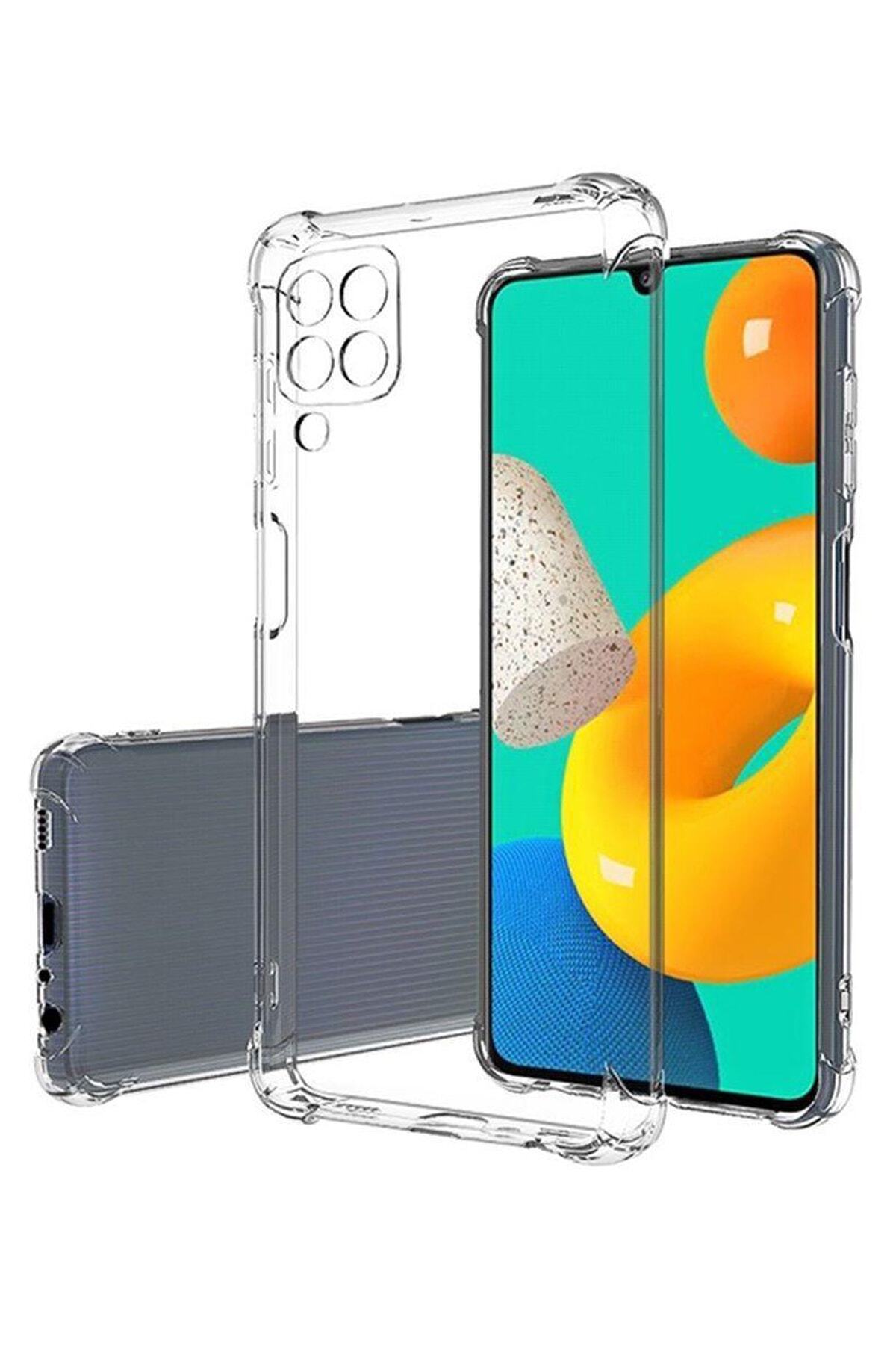 Samsung Galaxy M32 Kapak Şeffaf Airbag Antishock Köşe Korumalı Silikon Kılıf