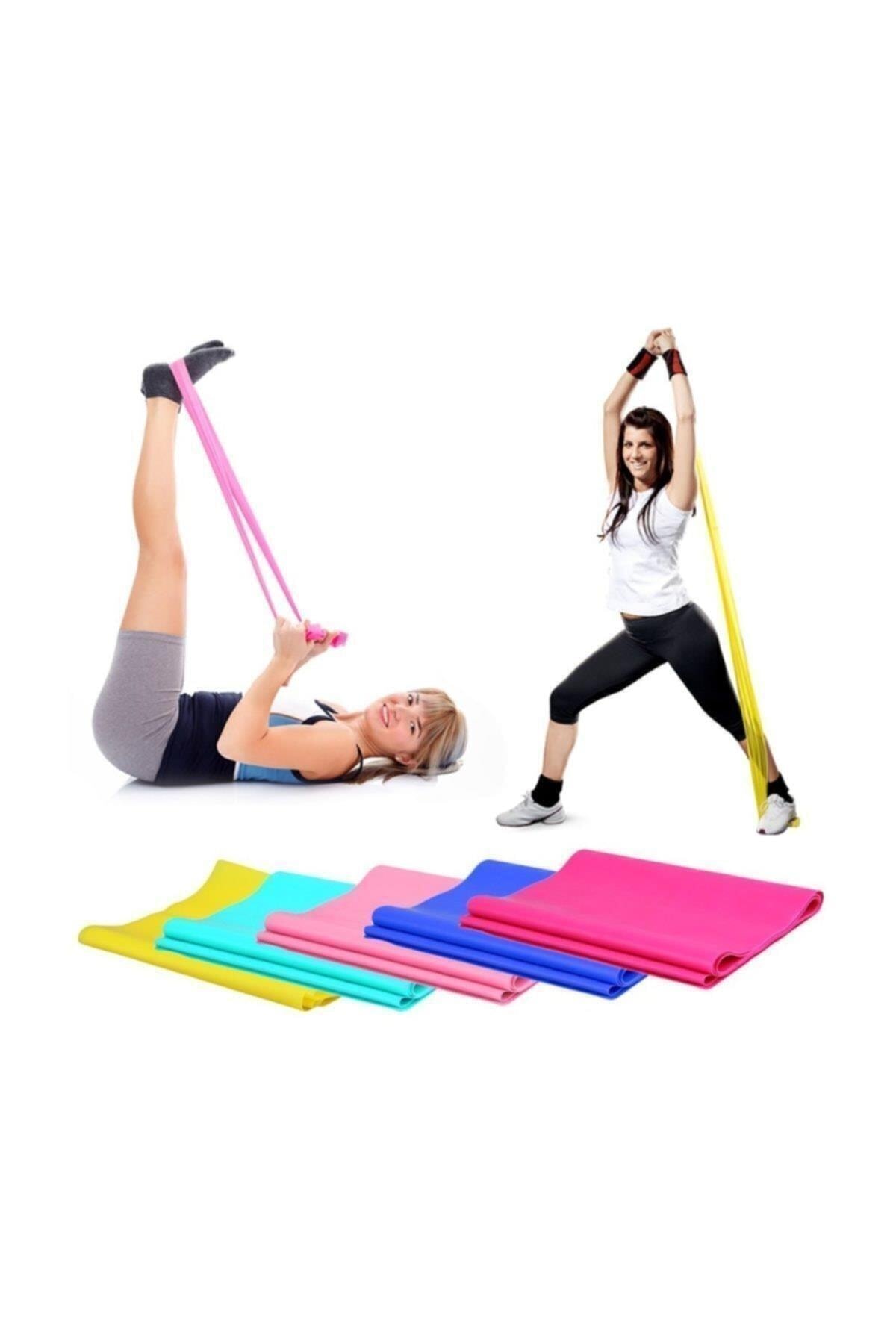 Raicon 2'li Pilates Bandı Plates Bantı Egzersiz Lastiği Yoga Egzersiz Bandı