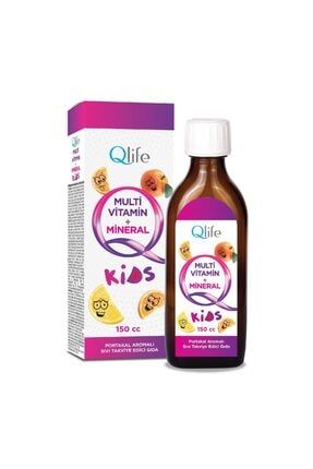 Qlife Multivitamin + Mineral Kids Portakal Aromalı Şurup 150 cc Q0019