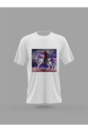 Unicorn Savaşçı Komik Deadpool Baskılı T-shirt PNRMTSHRT4276