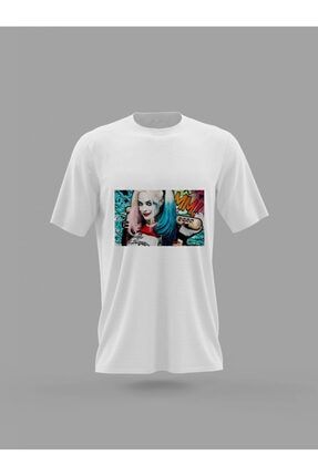 Harley Quinn Marvel Margot Robbie Gotik Baskılı T-shirt PNRMTSHRT4145