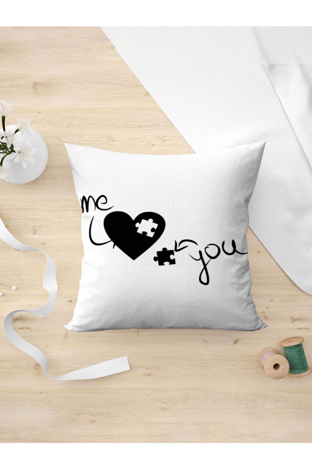 Panorama Ajans Valentine s Day You And Me Puzzle Pillow Case