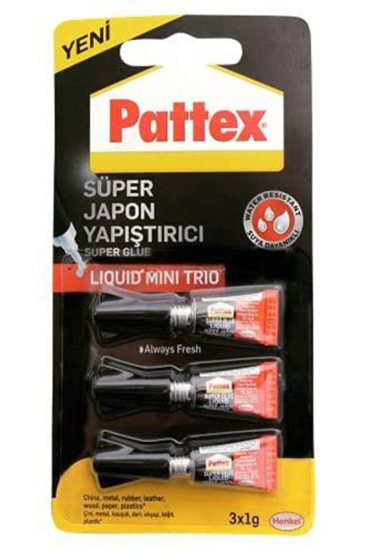 Pattex Süper Mini Trio 1 Gr. 3'lü Paket Hızlı Japon Yapıştırıcı