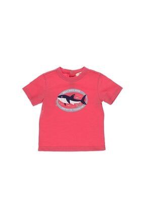 Erkek Bebek Balina Desenli Kısa Kollu T-shirt 2211BB05040