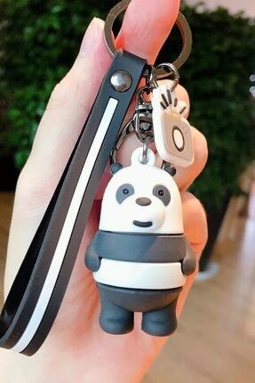 Bare Bears Kafadar Ayılar Üç Boyutlu Silikon Panda Anahtarlık 57426