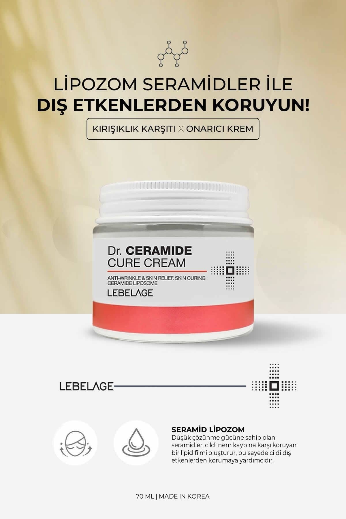 LEBELAGE Lipozom Seramid Ile Onarıcı Ve Kırışıklık Karşıtı, Onarıcı Krem Dr Ceramide Cure Cream