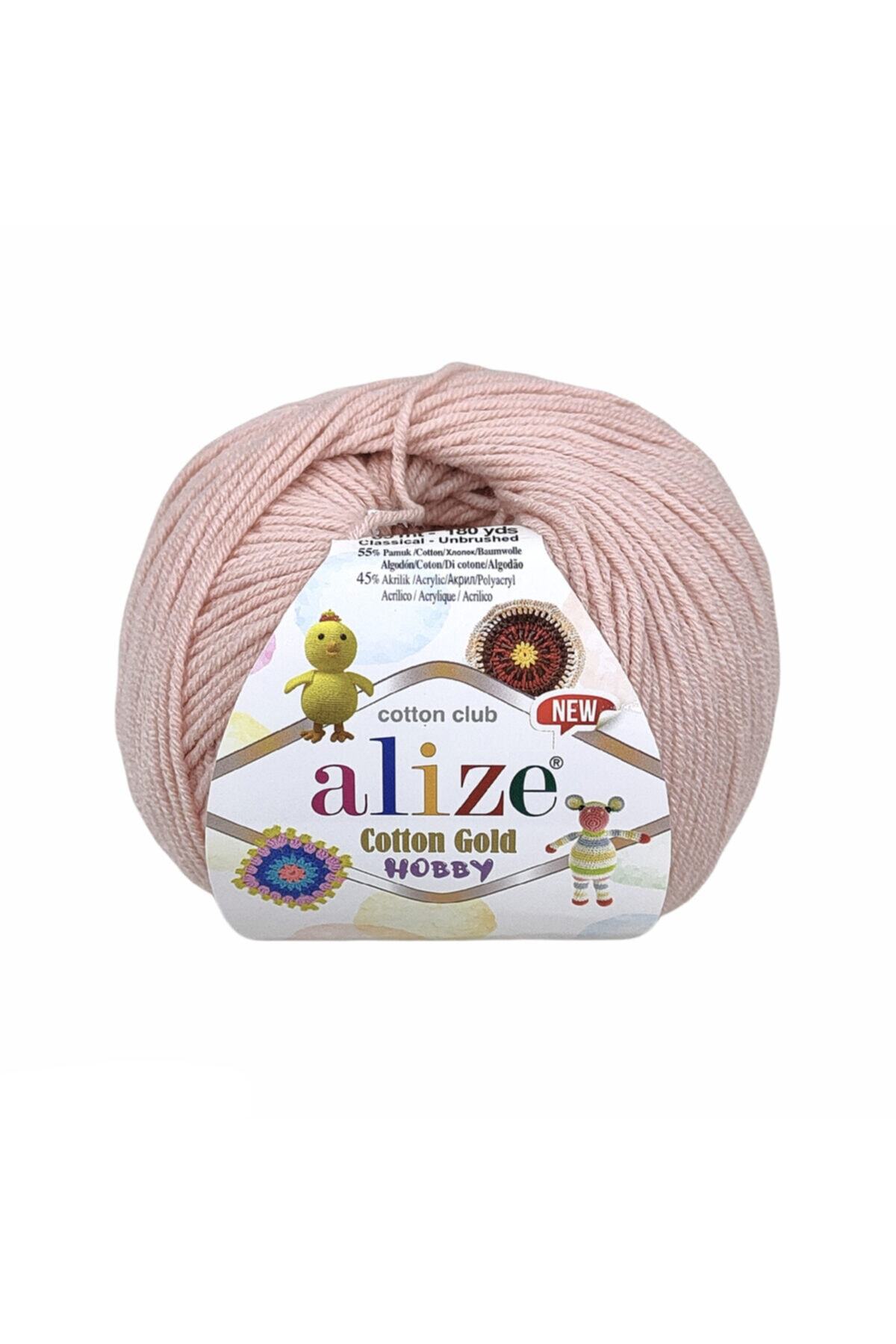 Alize-Cotton Gold Hobby Νέο - 161 Πούδρα - 50 Γρ. 165 εκατ. Κλωστή πρόσκρουσης Amigurumi 1