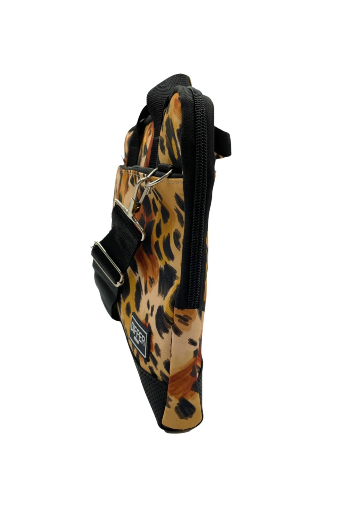 Differ-15.6'' Inch, Leopard Pattern, Shoulder Strap and Cross Notebook Laptop Macbook Bag 2