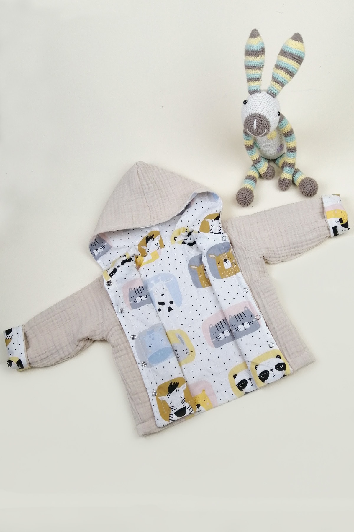 سویشرت پسرانه بژ la mure baby | sweatkpsnl اورجینال - تصویر 2