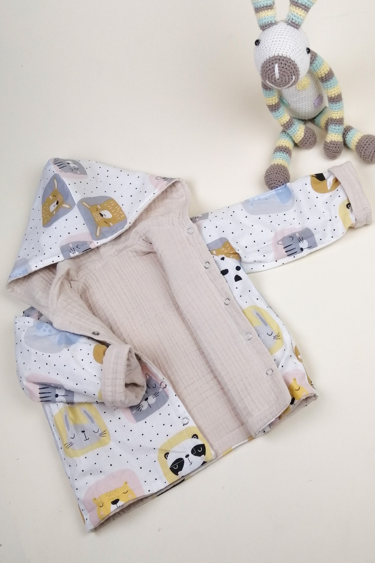 سویشرت پسرانه بژ la mure baby | sweatkpsnl اورجینال - تصویر 4