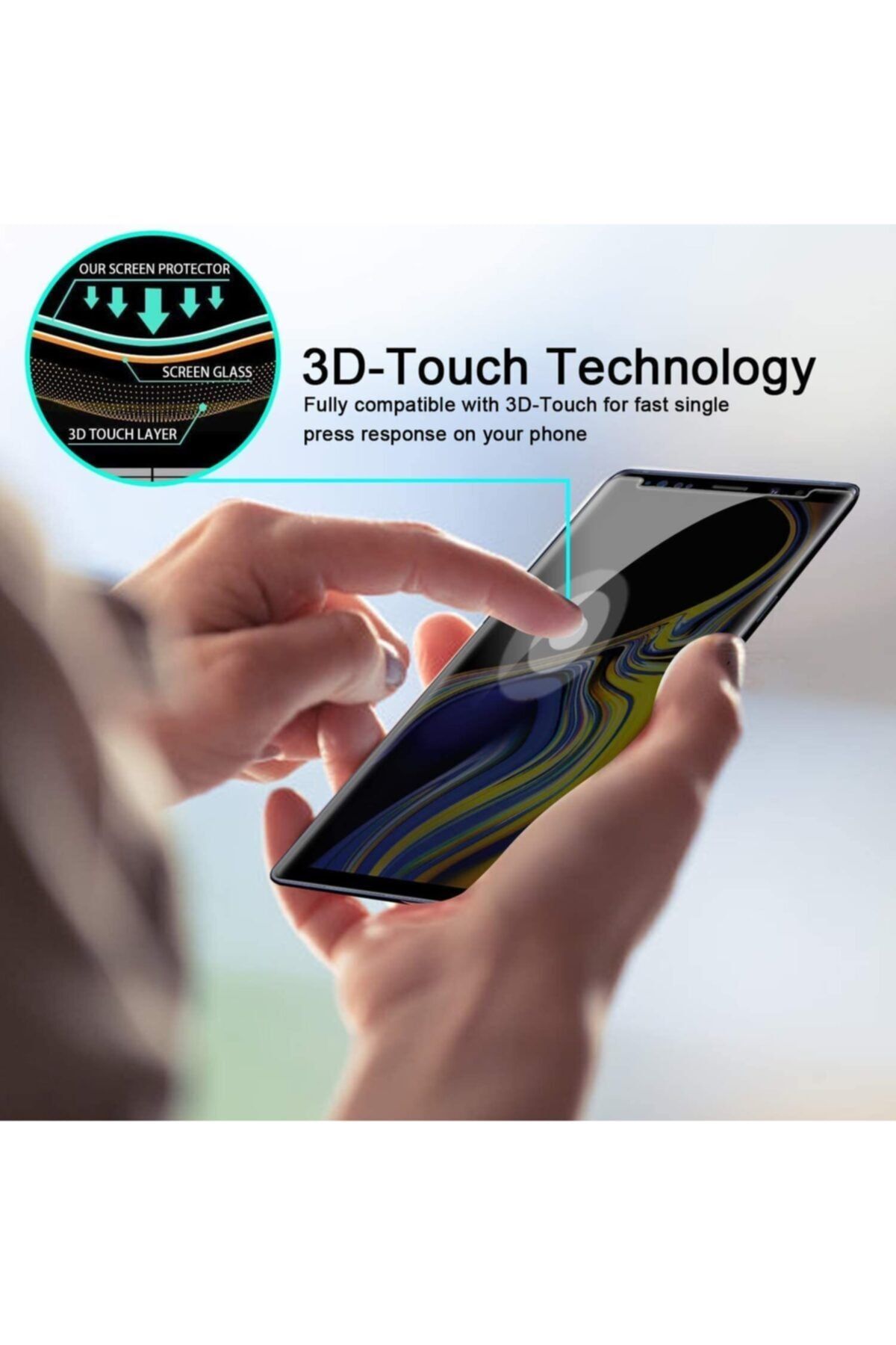 Ekolaks-Samsung S10 Plus Privacy Full Covering Curved Polymer Nano Screen Protector with Privacy Filter 4