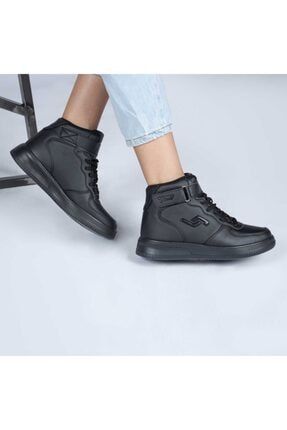 Siyah - 1025 16308 Boğazlı Sneakers Ayakkabı NKT01025
