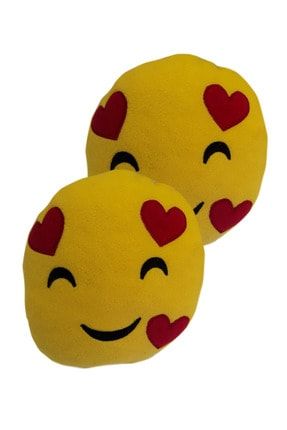 Gülücük Saçan Polar Emoji Oto Boyun Yastığı / 2'li OTOBY0022