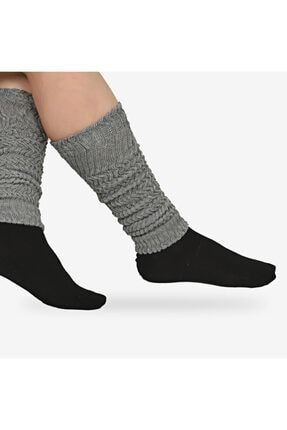 2'li Kadın Gri Ve Saks Mavi Tozluk Çorap TOZLUK01