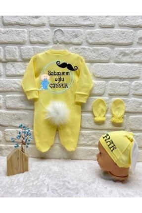 Çınar Isimli Babasının Oğlu Yazılı Tavşanlı Tulum Sarı 3126262928899