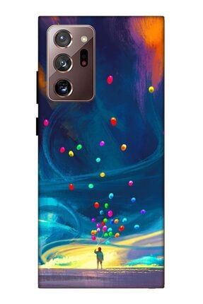 Galaxy Note 20 Ultra Kılıf Baskılı Galaksi Balonlar Desenli Zipax A++ Silikon - 8597 Note 20 Ultra Kılıf Zpx-Tek-019