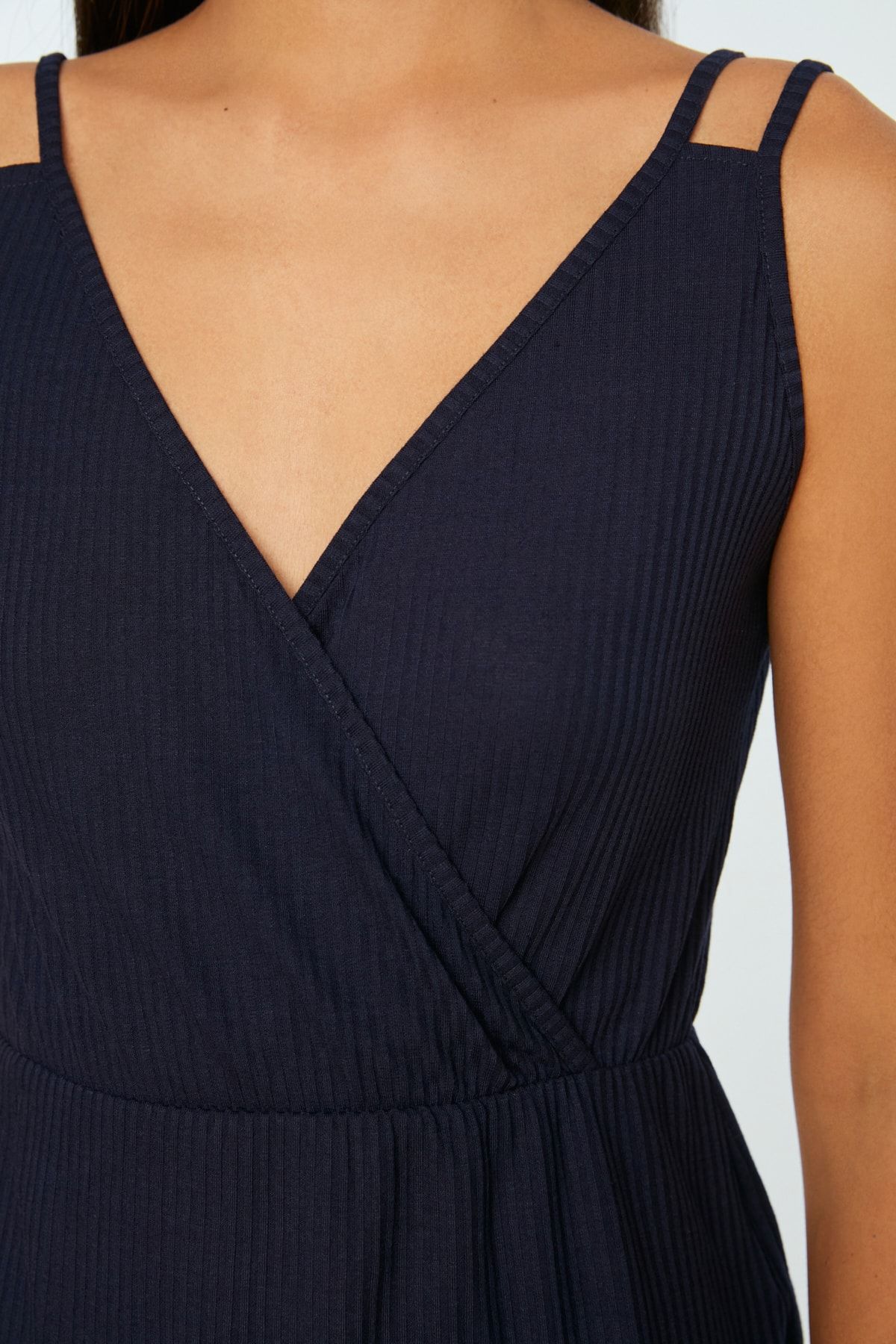 Trendyol Collection-Šňůrová pletená pyžamová souprava Navy Blue Rope Strap - THMSS21PT0125 9