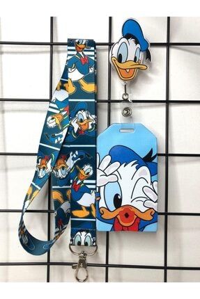 Donald Duck Boyun Askısı Yoyo Ve Kartlık Set DUCKSET02