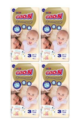 Goon Premium Soft Bebek Bezi 3 Numara 4x40 160 Adet goon-3x4