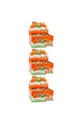Ekşiyüz Sakız 100 Adet Portakal 3 Paket 1605-3LU