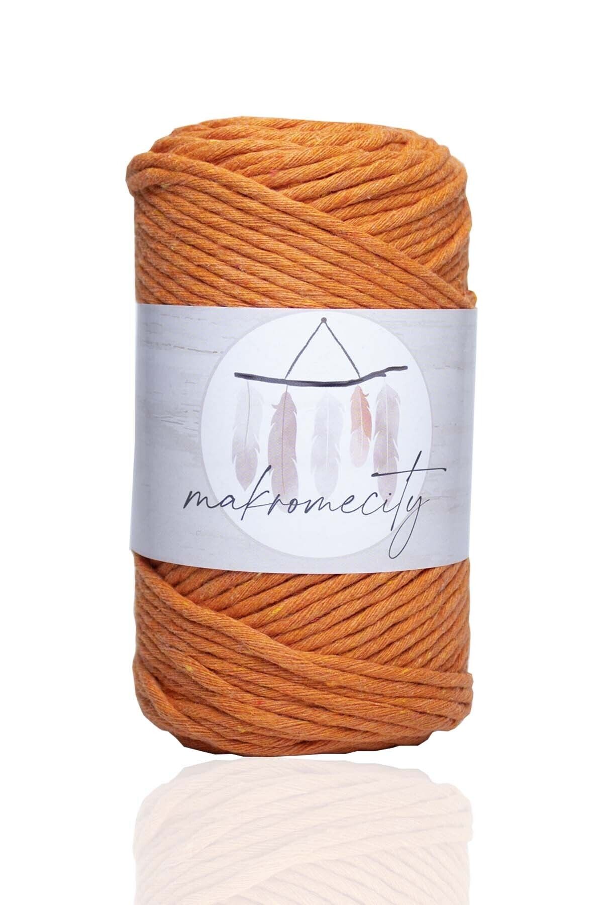 Makromecity-Premium Screening Macrame Thread 3mm Macrame Screwable Hobby Thread Set of 4 4 Orange 2