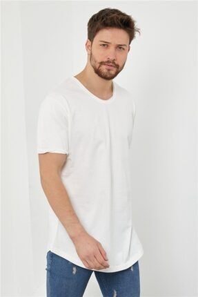 Erkek Kırık Beyaz Pis Yaka Salaş T-shirt-tcps001r56s CPTCPS001