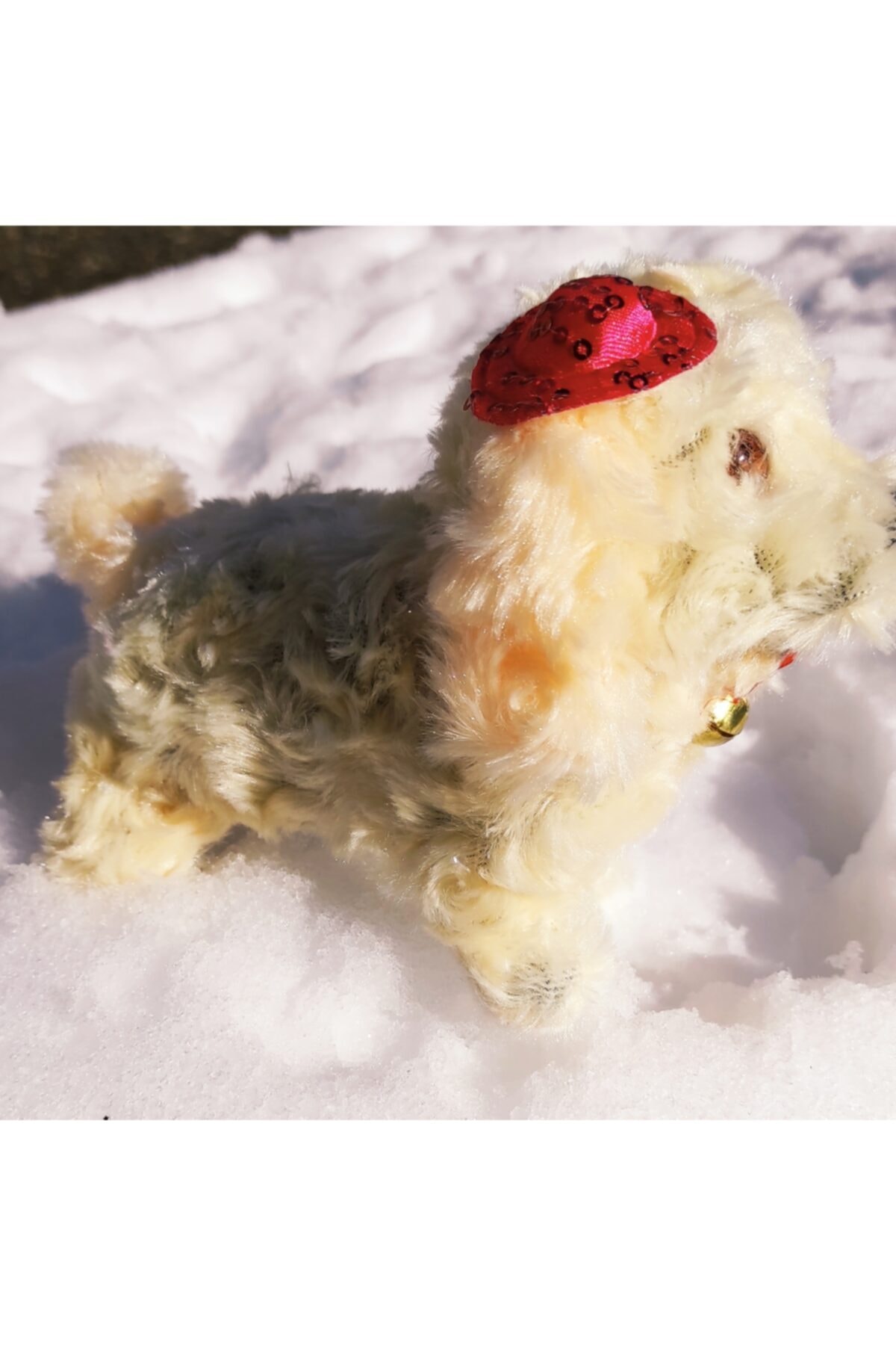 Mia Krem Yürüyen Havlayan Sevimli Pilli Peluş Köpek fotoğrafı 4 (önizleme)