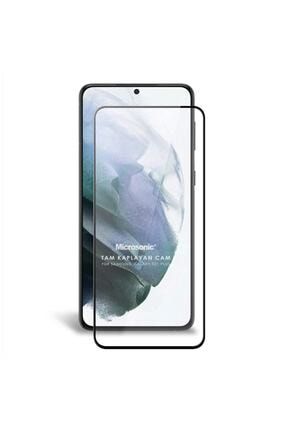 Samsung Galaxy S21 Plus Tam Kaplayan Temperli Cam Ekran Koruyucu Siyah / Uyumlu Ekran Koruyucu-M/1191