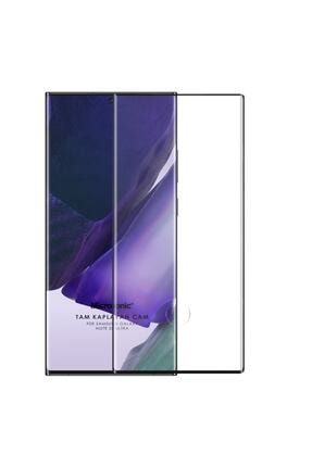 Samsung Galaxy Note 20 Ultra Tam Kaplayan Temperli Cam Ekran Koruyucu Siyah / Uyumlu Ekran Koruyucu-M/1174