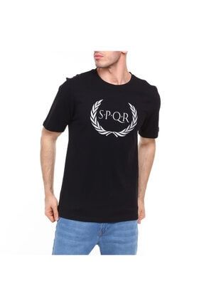 Erkek %100 Pamuk T-shirt Ares Siyah SCTB101-106