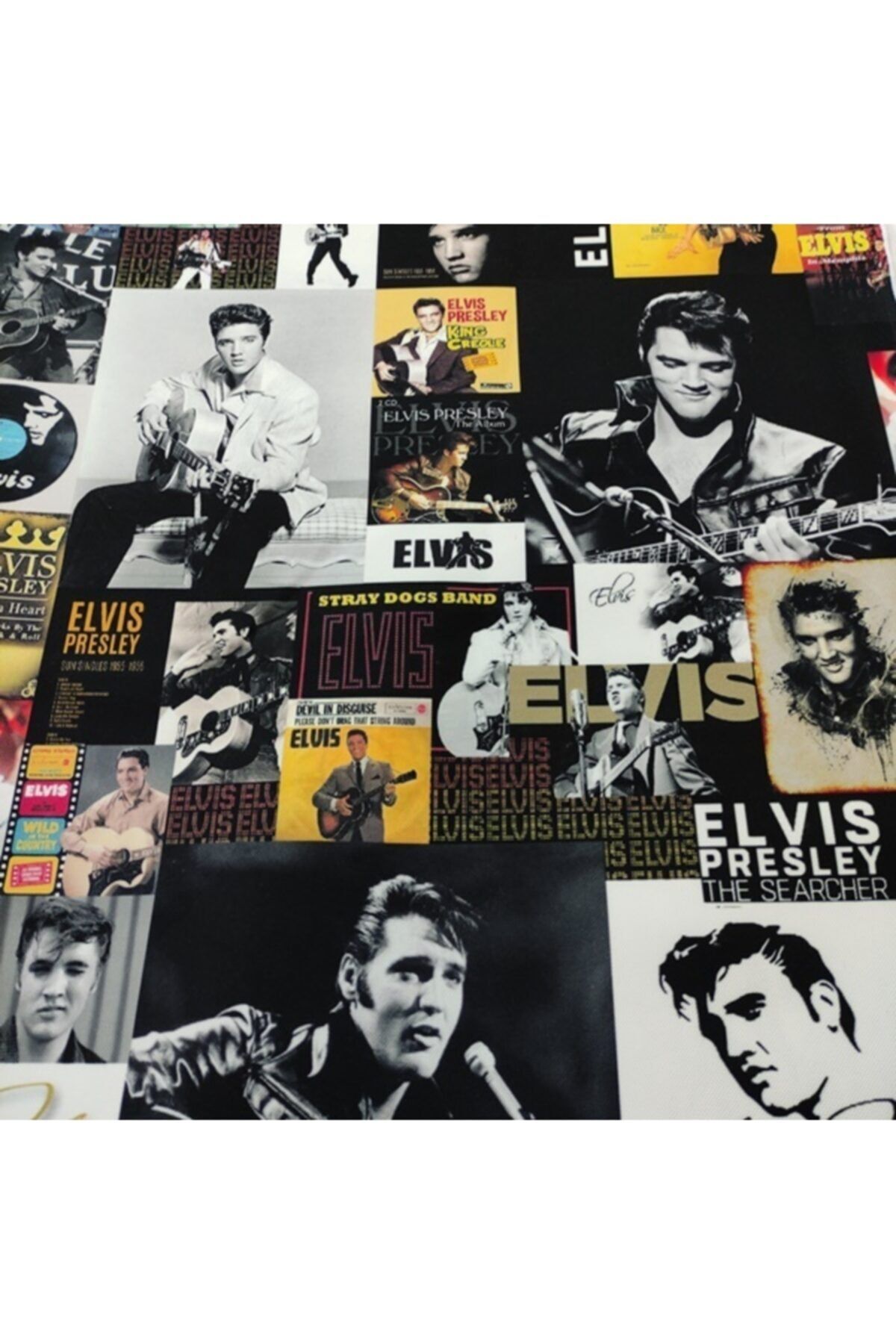 Tataroğlu Dijital Kumaş-Patchwork Elvis Presley Poster Digital Printed Fabric 1