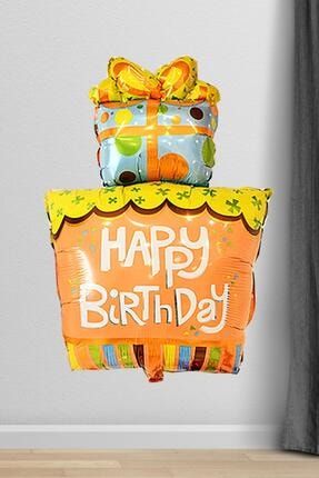 Hediye Paketi Şekilli Happy Birthday Doğum Günü Parti Balonu HEDIYEPAKETI-BDAY-BALON