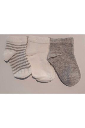 Pamuklu 3'lü Bebek Çorabı C35673