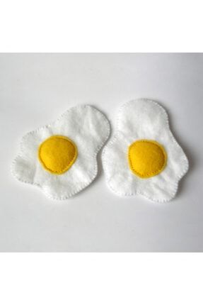 Çift Yumurta Organik Keçe Oyuncak Seti - %100 El Yapımı Doğal PLYSBKC034