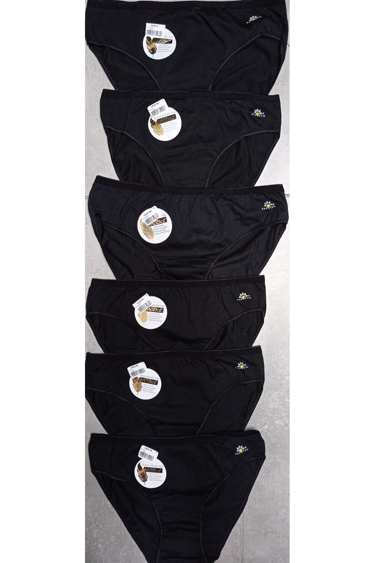 LAVİNİA-Papatya 6-Piece Women's Black High Waist Panties 1