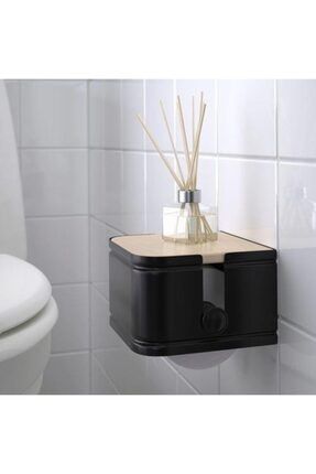 Tuvalet Kağıtlığı 16x14x9cm Ikea Ahşap Kapaklı A Kalite Paslanmaz Çelik Kapak Masif Huş Ağacı FNF528