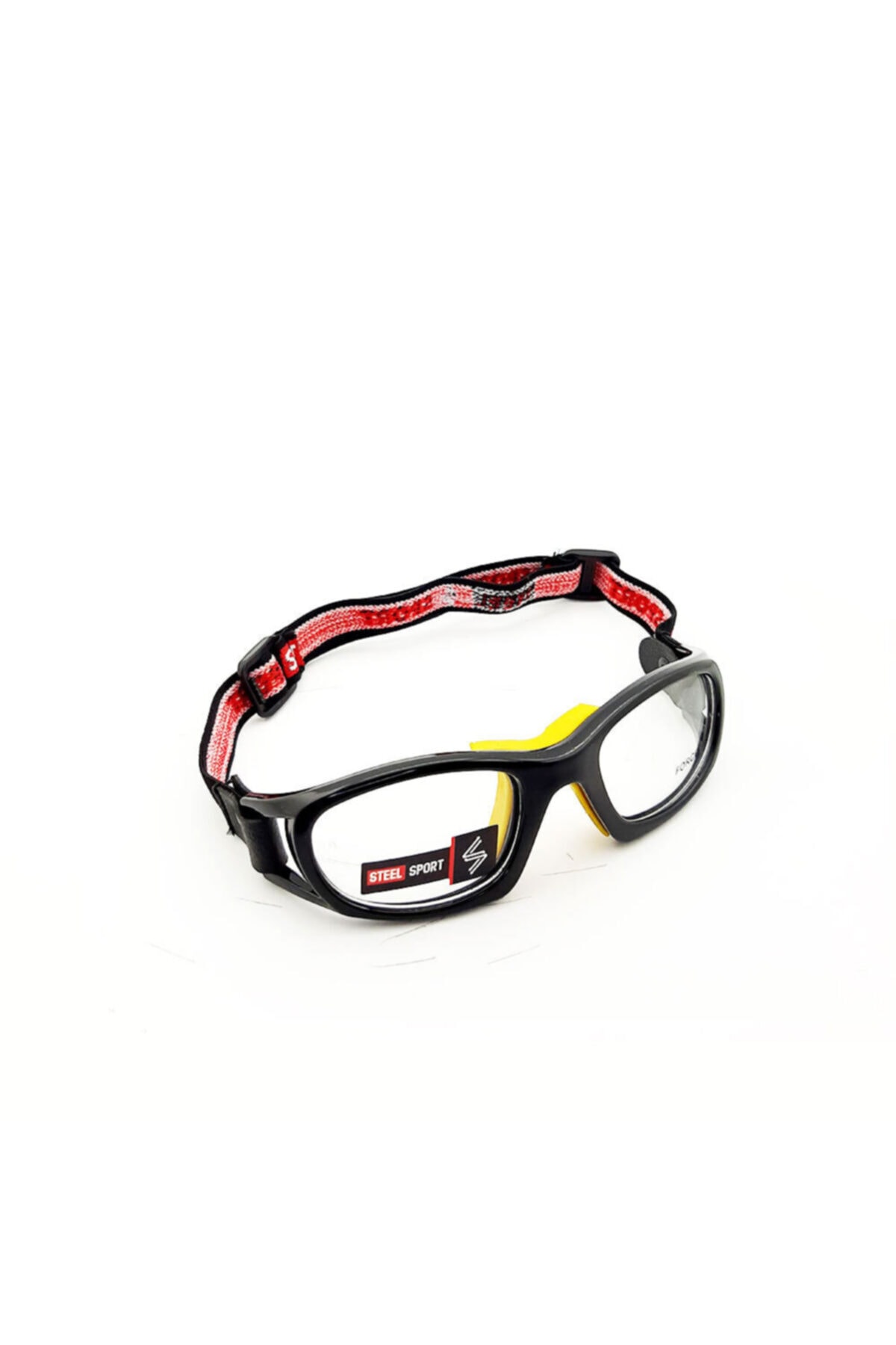 Steel Sport Force Parlak Metalik Siyah – Sarı Ped [12 Yaşa Kadar] Numaralı Olabilen Sporcu Gözlüğü