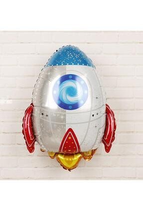 Roket Şeklinde Folyo Balon Astronot Uzay Konsept Doğum Günü Balonu ROKET-BALON